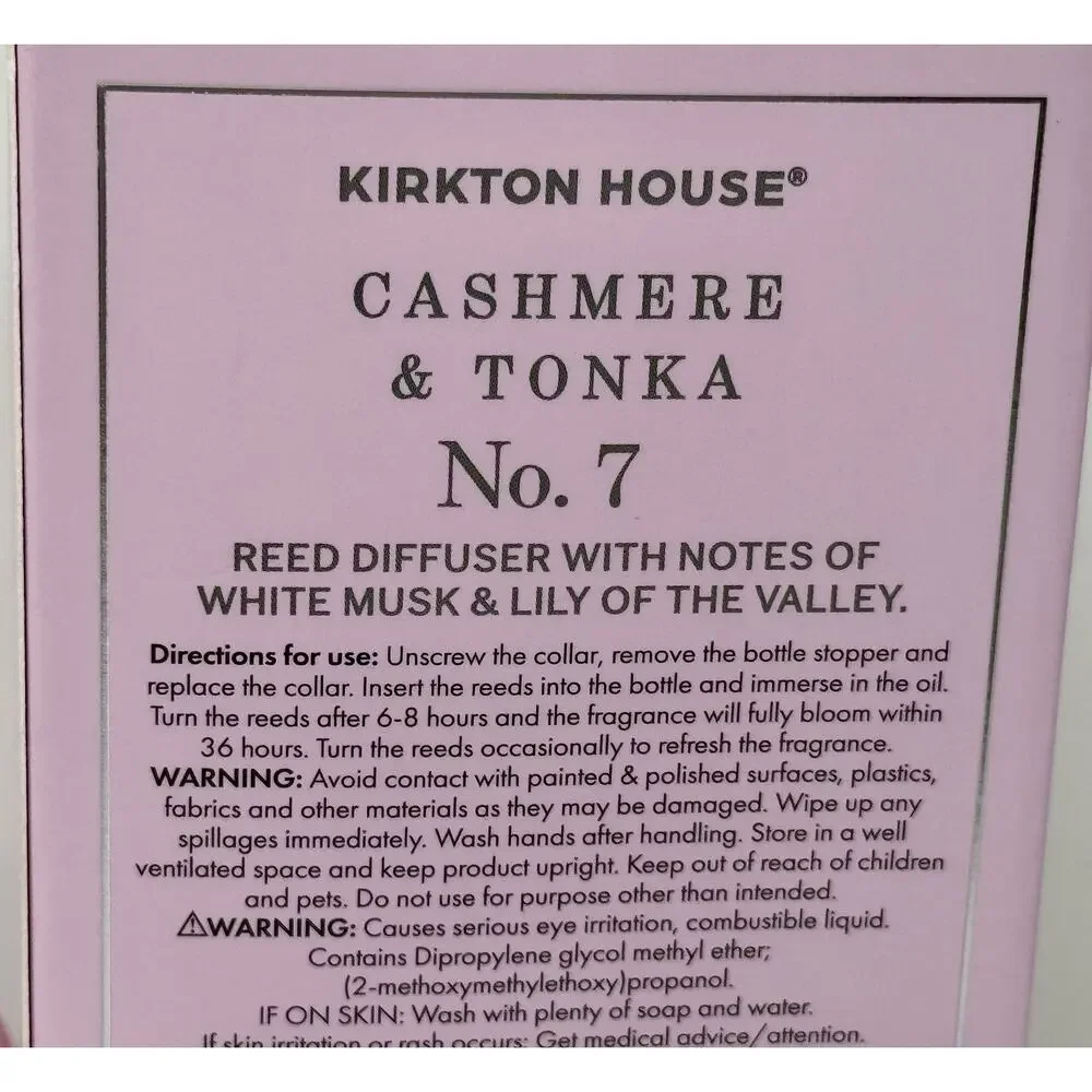 Kirkton House Bundle Cashmere & Tonka Reed Diffuser & One Large Candle ~ No.7
